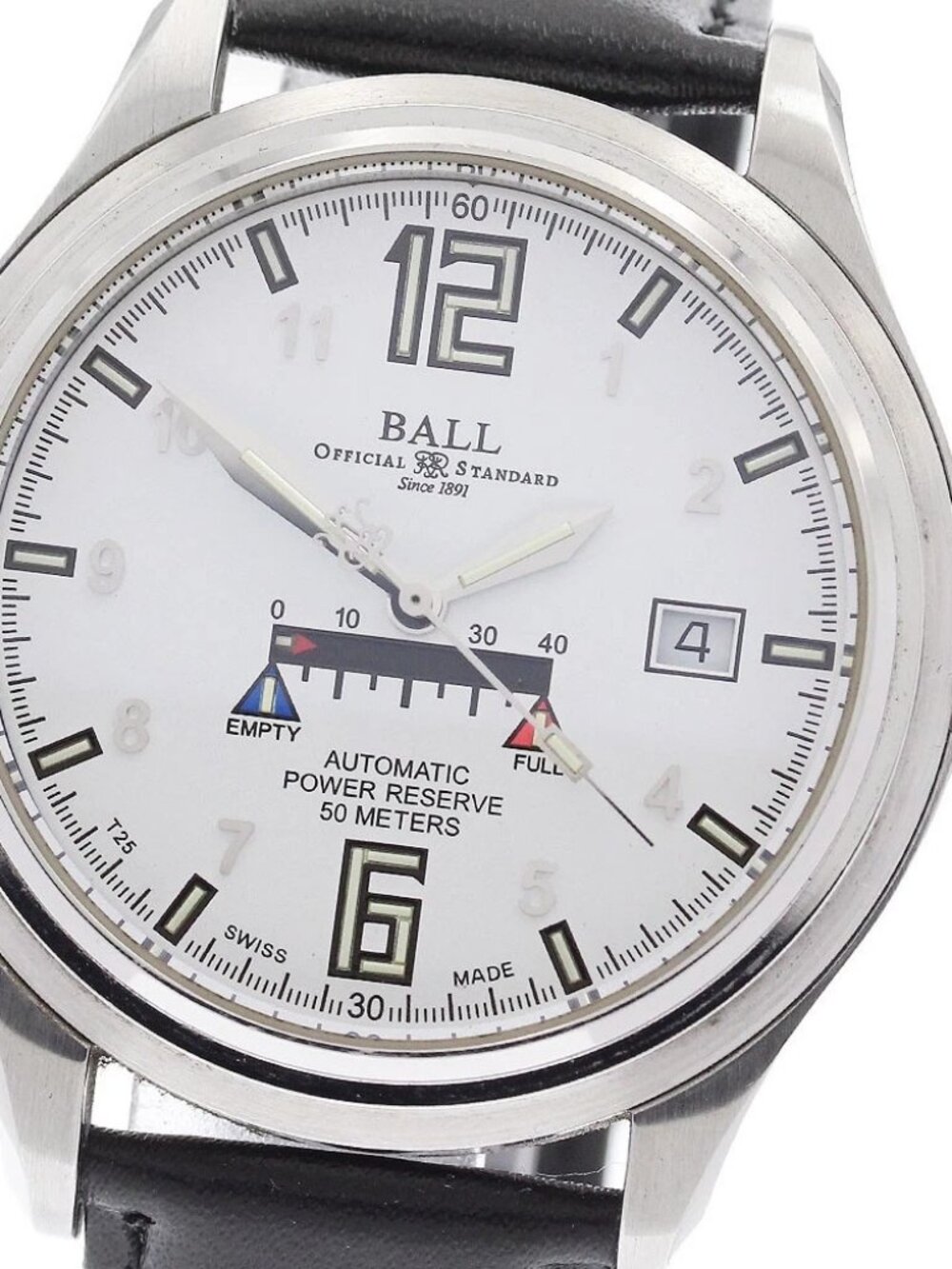 BALLWATCH Train master NM1056D-LAJ-WH Power reserve Automatic Men's Watch